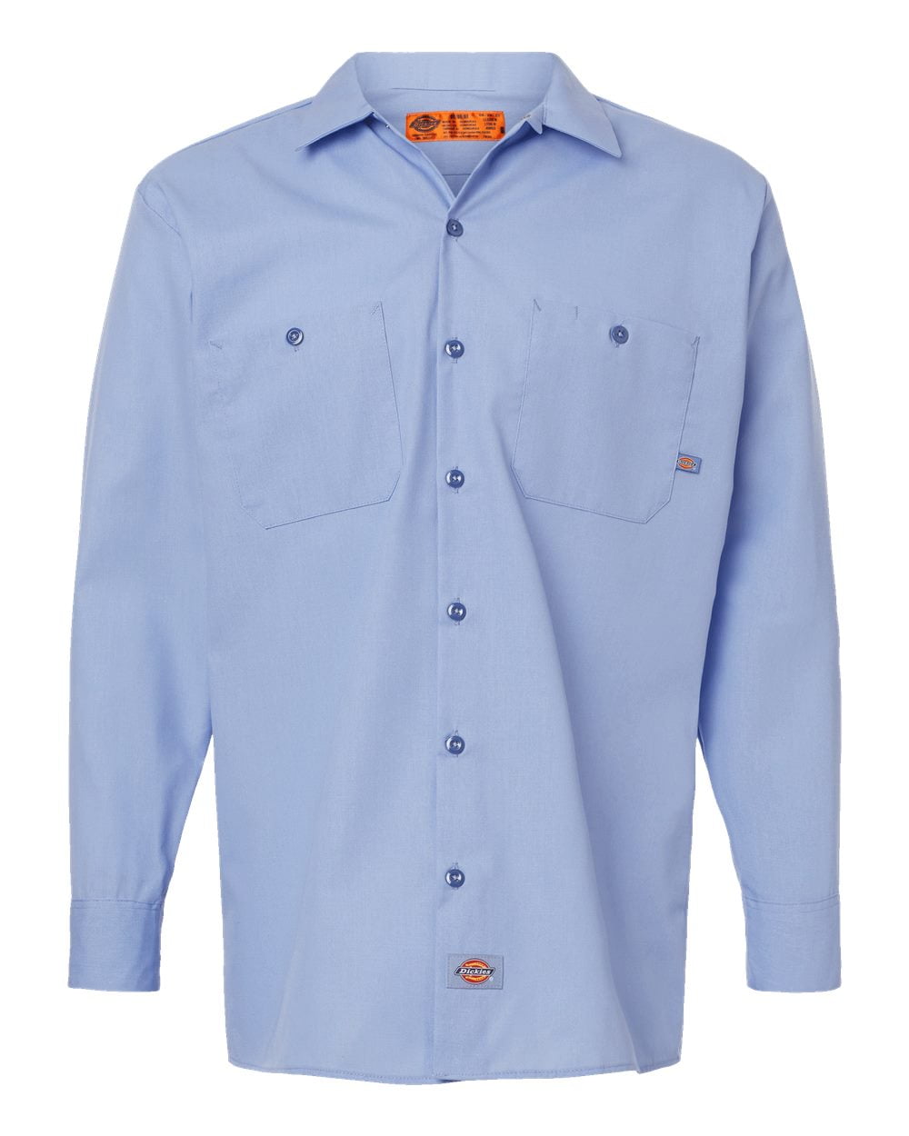 Dickies LL535 Industrial Work Shirt - Long Sleeve, Graphite Gray, Large, Poly/Cotton Poplin With Pockets - View #7