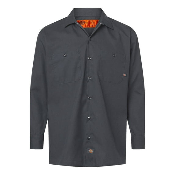 Dickies Mens LL535 LS Industrial Work Shirt-CHARCOAL-L