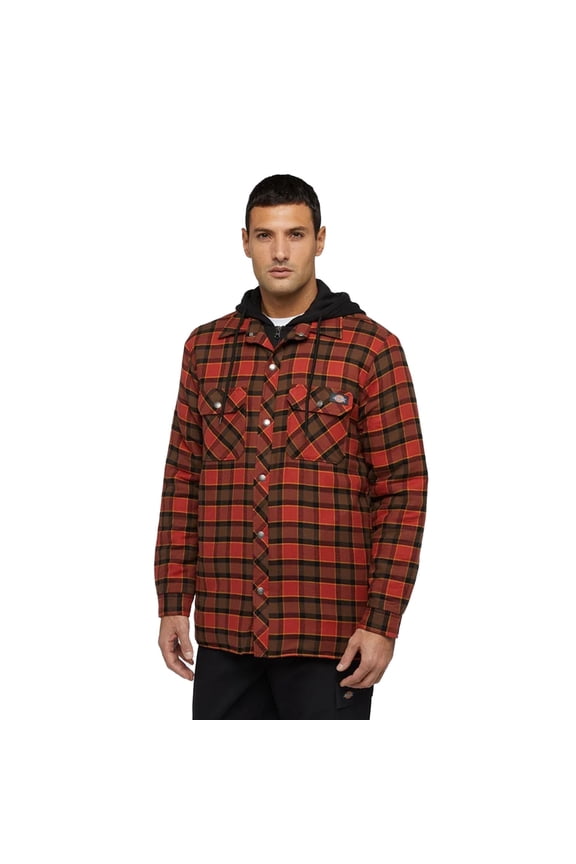 Mens Flannel Hooded Shirt