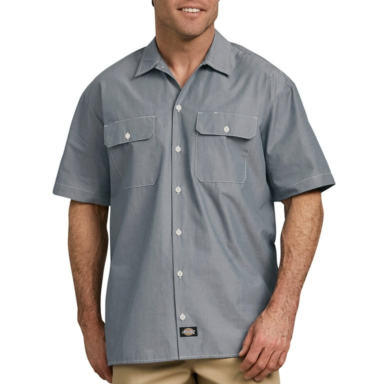 Men s Relaxed Fit Short Sleeve Chambray Shirt