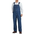thumbnail image 1 of Dickies Men's Stonewashed Indigo Bib Overalls, Durable Denim Workwear with Adjustable Straps, Utility Pockets, Triple-Stitched Seams, 1 of 2