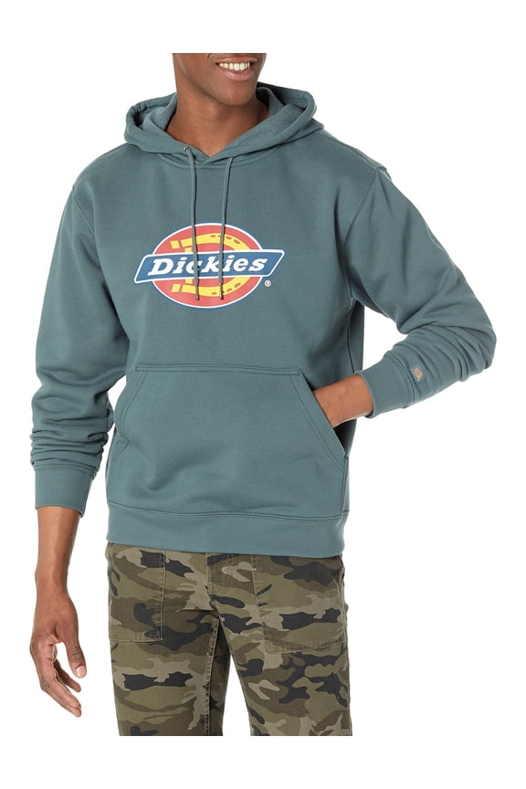 Mens Tricolor Dwr Pullover Fleece Hooded Sweatshirt, Lincoln Green, Large Big Tall US