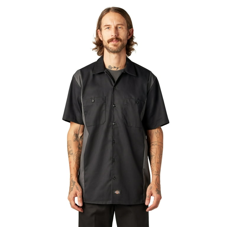 トップス HTC Dickies Short Sleeve Work Shirt Amazon.com: Slim Fit Short Sleeve Work Shirt, Dark Navy, S
