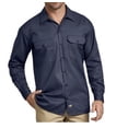 thumbnail image 1 of Dickies Mens Wl574 Long Sleeve Work Shirt-Navy-3X Tall, 1 of 2