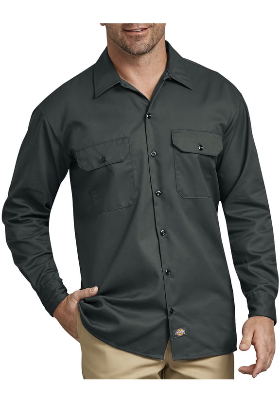 Mens and Big Men's Original Fit Long Sleeve Twill Work Shirt