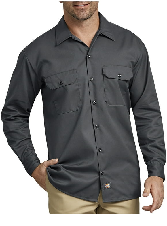 Dickies Mens and Big Men's Original Fit Long Sleeve Twill Work Shirt