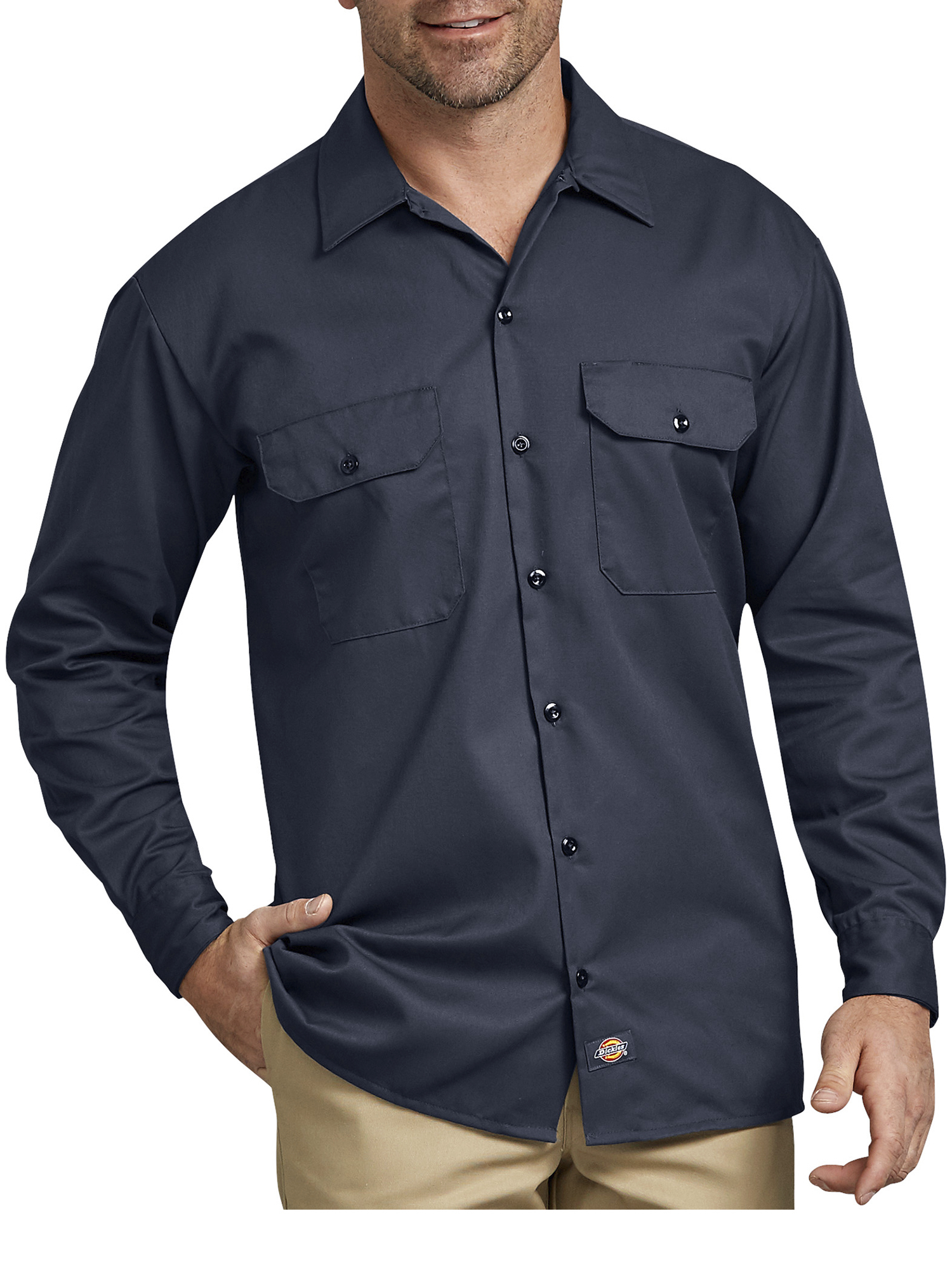 Dickies Mens and Big Men's Original Fit Long Sleeve Twill Work Shirt - image 1 of 2