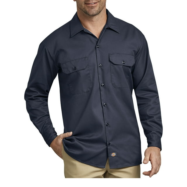 Dickies Mens and Big Men's Original Fit Long Sleeve Twill Work Shirt