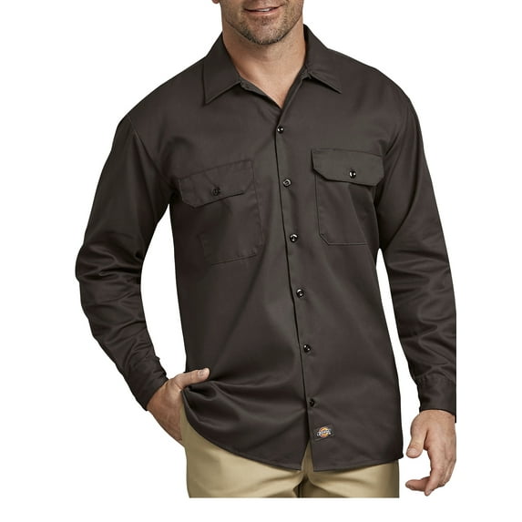 Dickies Mens and Big Men's Original Fit Long Sleeve Twill Work Shirt