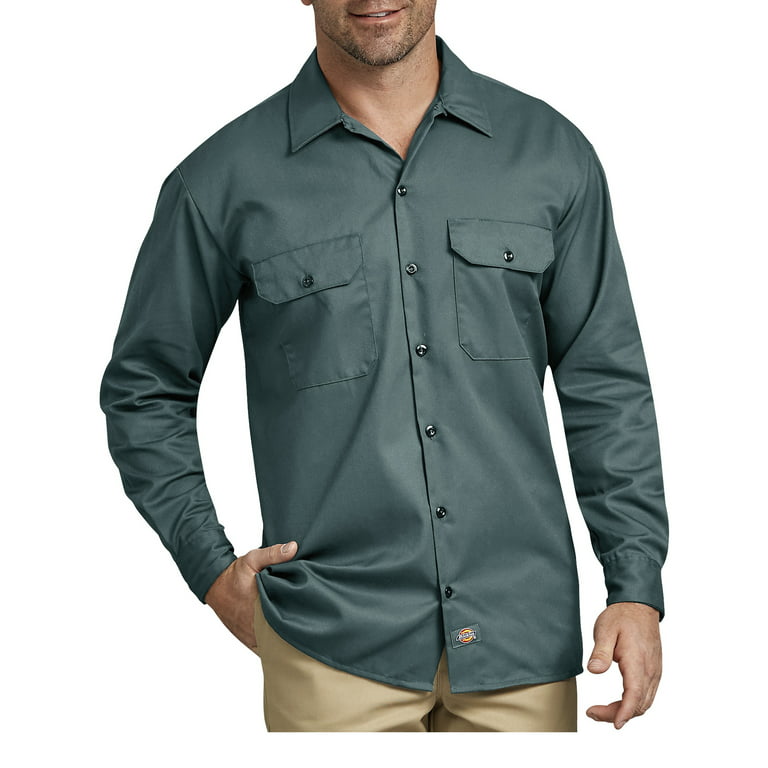 Dickies Mens and Big Men's Original Fit Long Sleeve Twill Work Shirt 
