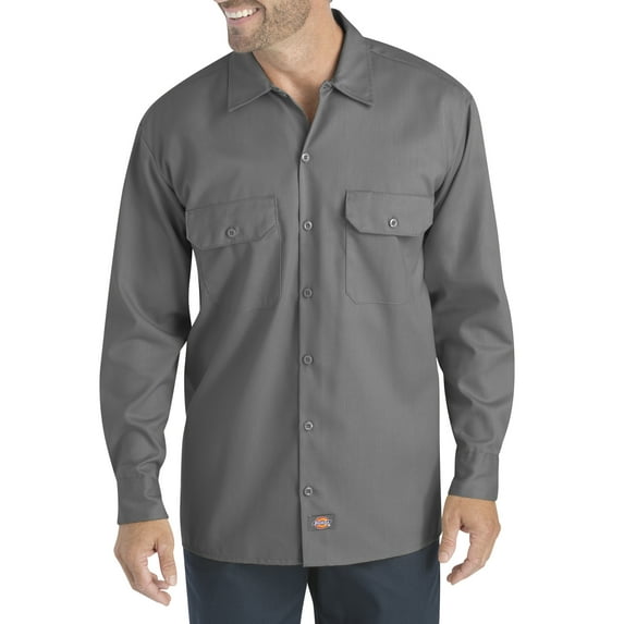 Dickies Mens and Big Mens Long Sleeve Flex Twill Shirt