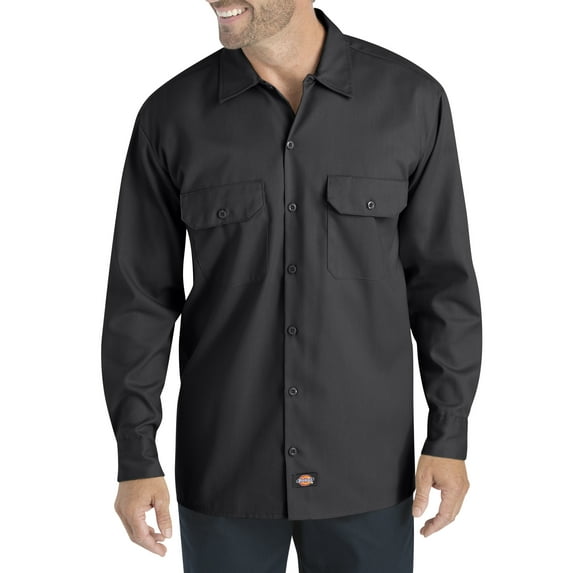Dickies Mens and Big Mens Long Sleeve Flex Twill Shirt