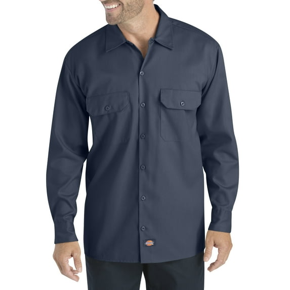 Dickies Mens and Big Mens Long Sleeve Flex Twill Shirt