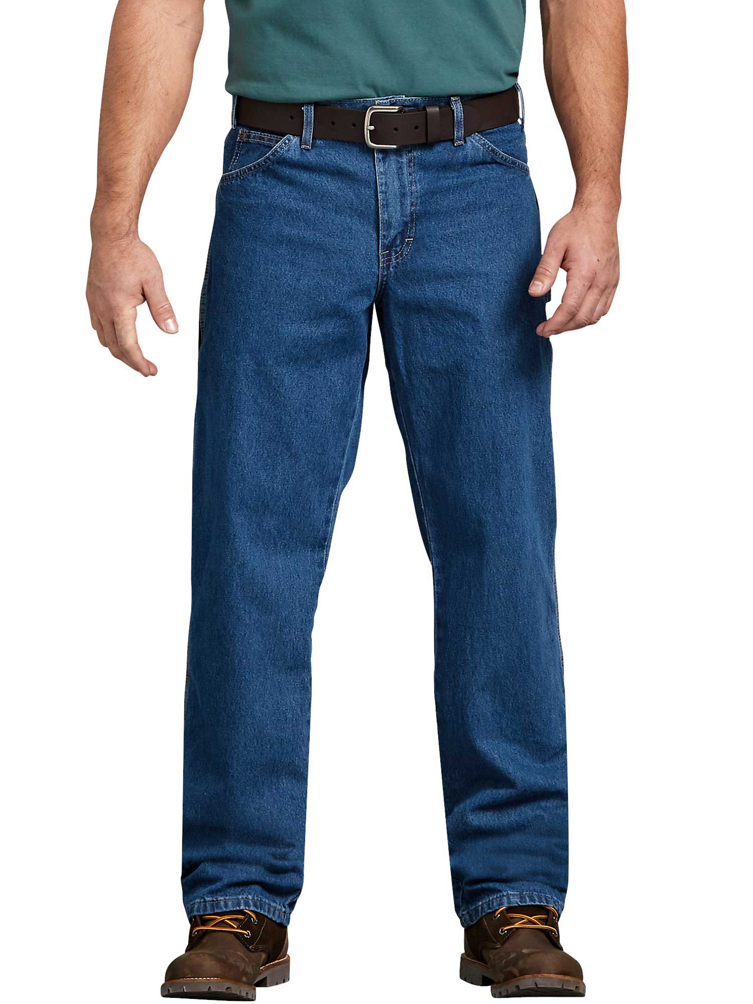 Dickies Mens and Big Mens Relaxed Fit Stonewashed Carpenter Denim Jeans - image 1 of 3
