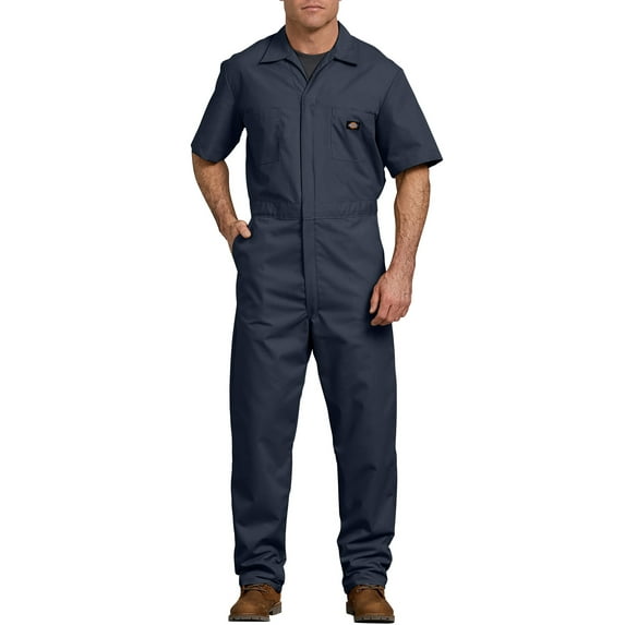 Dickies Mens and Big Mens Short Sleeve Deluxe Poplin Coveralls