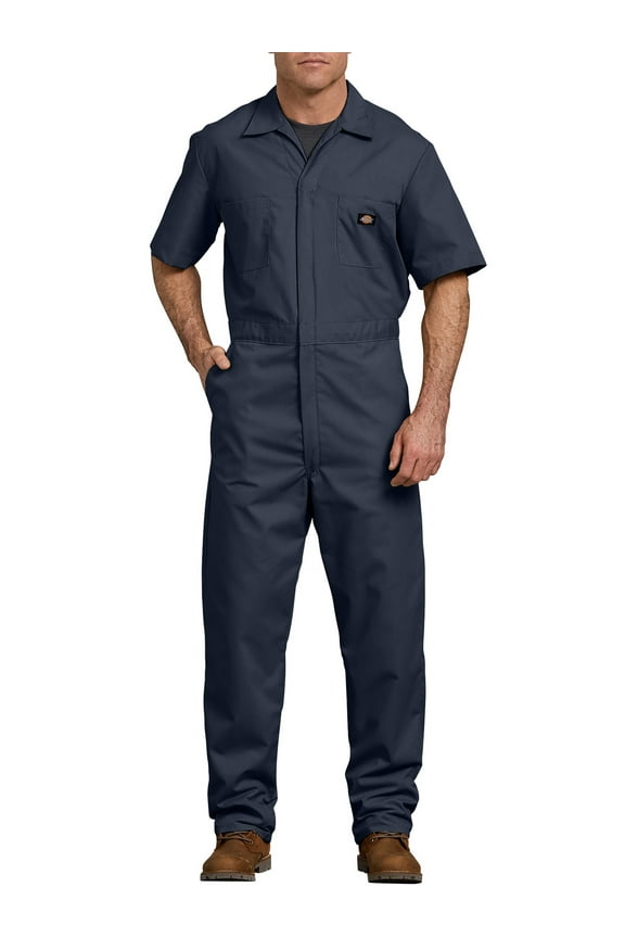 Mens and Big Mens Short Sleeve Deluxe Poplin Coveralls