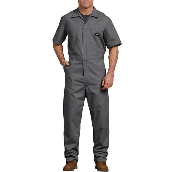 Dickies Men's Short Sleeve Coveralls GRAY M REG