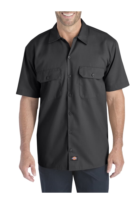 Mens and Big Mens Short Sleeve Flex Twill Shirt