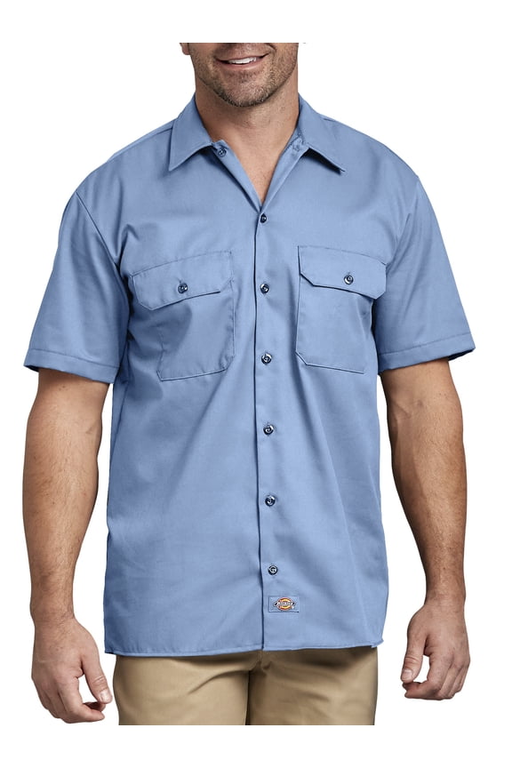 Mens and Big Mens Short Sleeve Twill Work Shirt