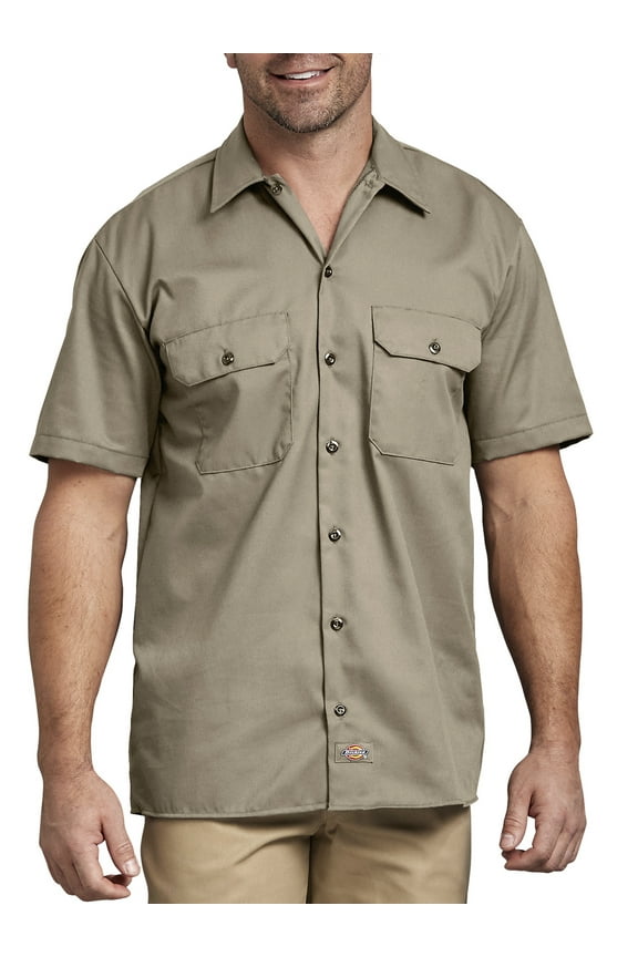 Mens and Big Mens Short Sleeve Twill Work Shirt