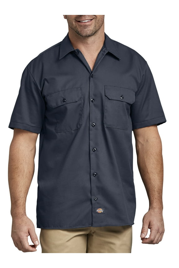 Mens and Big Mens Short Sleeve Twill Work Shirt