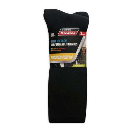 Genuine Dickies Brushed Acrylic Thermal Crew, 3 Pack, Shoe Size 6-12
