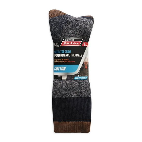 Genuine Dickies Cotton Thermal Crew, 3 Pack, Shoe Size 6-12
