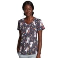 thumbnail image 1 of Dickies Prints Medical Scrubs Top for Women V-Neck Plus Size DK700, 5XL, A Different Beat, 1 of 7