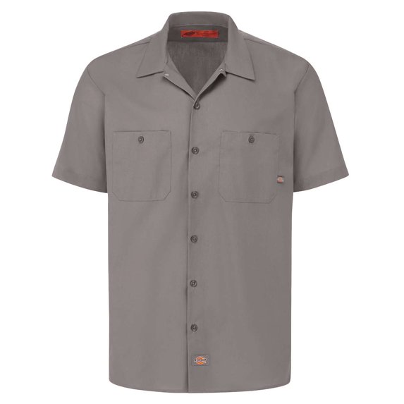 Dickies Men's Short Sleeve Industrial Work Shirt, Graphite Gray, 5XL