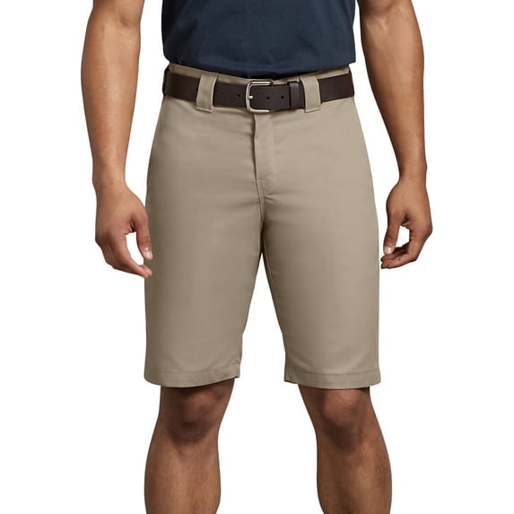 Dickies Men's 11 Inch Regular Fit Stretch Twill Work Short, Khaki, 32