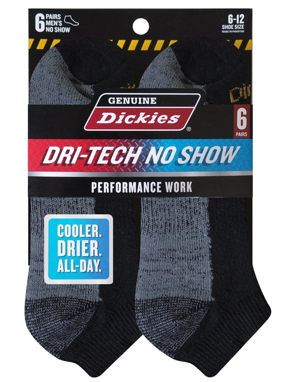 Solid Print No-Show Breathable Socks (Men's) 6 Pack