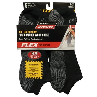 Dickies Solid Print No-Show Breathable Socks (Men's) 6 Pack