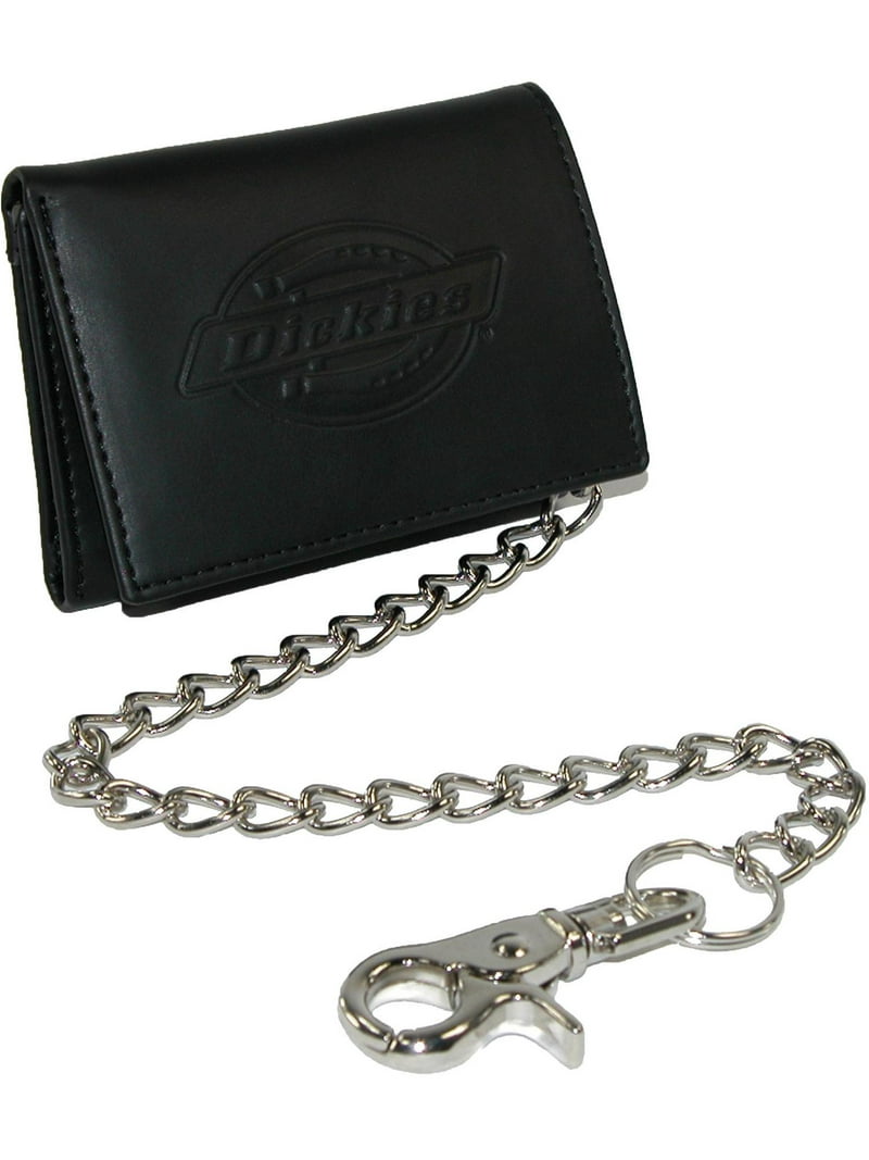 Dickies Trifold Wallet for Men with Handy Metallic Chain Accessory