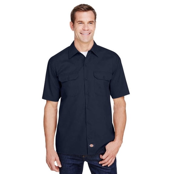 Dickies Men's FLEX Relaxed Fit Short Sleeve Work Shirt