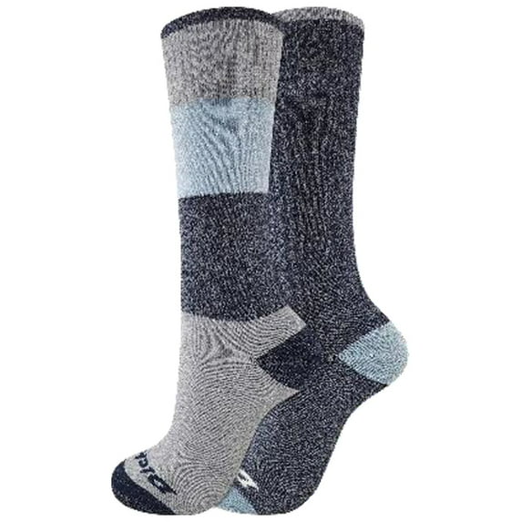 Dickies Women's 2 pairs Charcoal Fiber Basic Thermal Crew Socks, Sizes 6-9, Grey