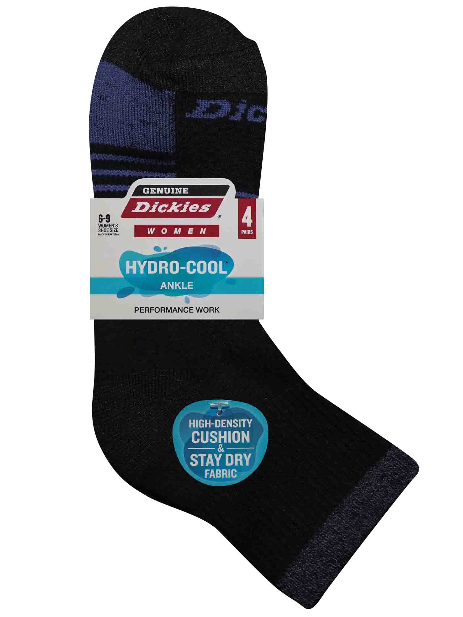 Dickies Women's 4 Pack HYDRO-COOL™ Ankle Socks