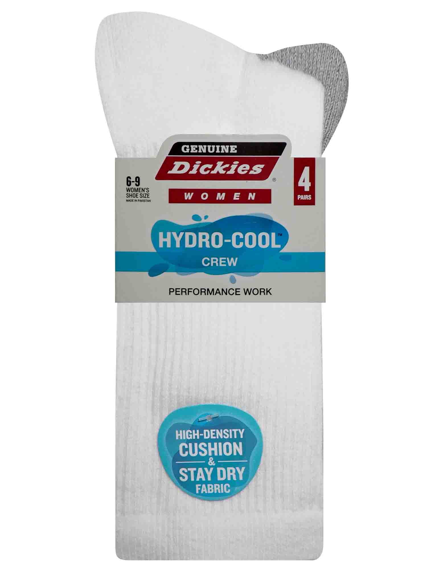 Dickies Women's 4 Pack HYDRO-COOL™ Crew Socks