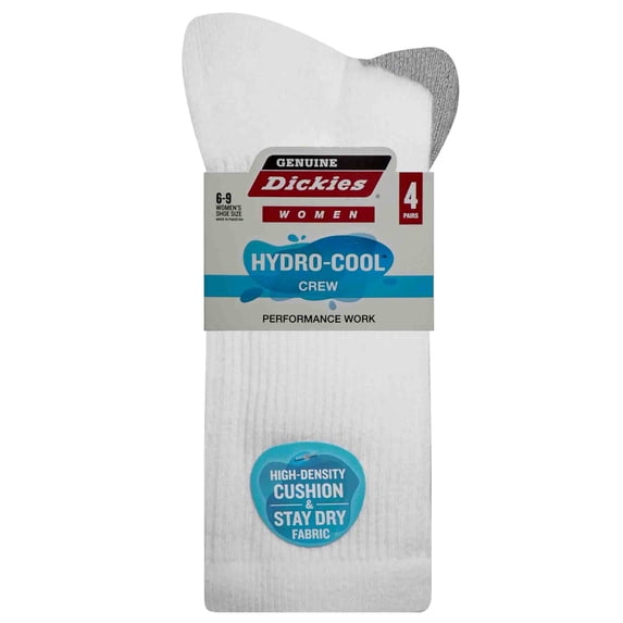 Dickies Women's 4 Pack HYDRO-COOL™ Crew Socks