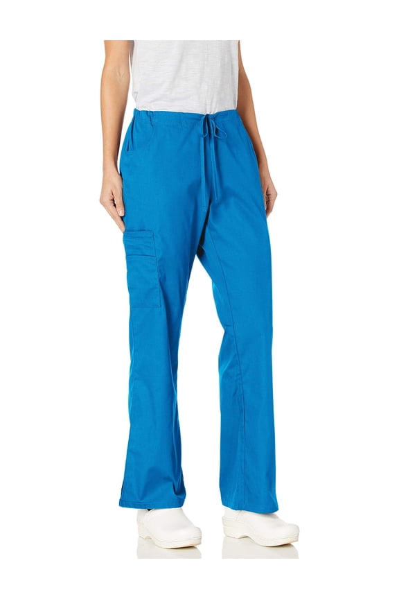 Women's Cargo Scrub Pants, Mid Rise with Drawstring - 86206