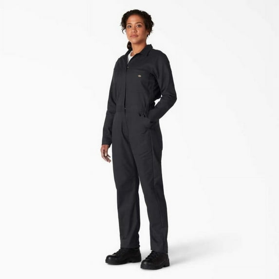 Dickies Women's Cooling Long Sleeve Coveralls, Black, XL