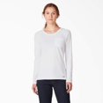 thumbnail image 1 of Dickies Women's Cooling Long Sleeve Pocket T-Shirt, Whiter, XS, 1 of 5