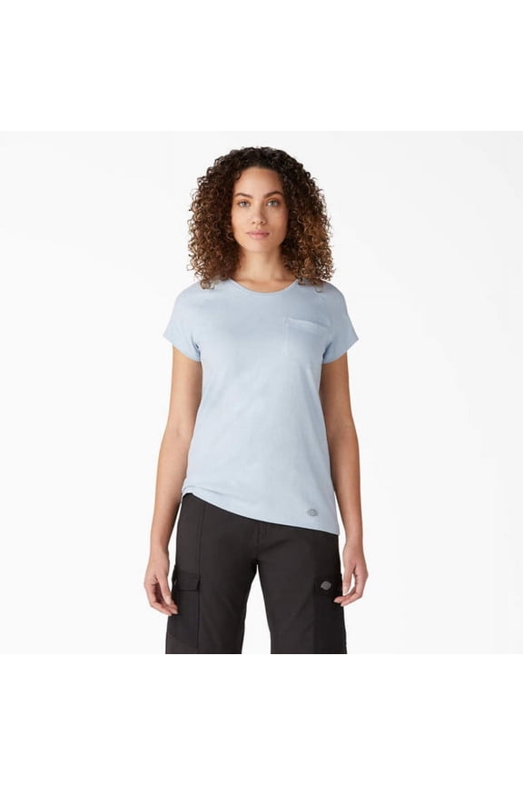 Women's Cooling Short Sleeve Pocket T-Shirt, Fog Blue, L