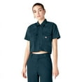 thumbnail image 1 of Dickies Women's Cropped Work Shirt, Reflecting Pond, L, 1 of 4