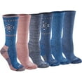 thumbnail image 1 of Dickies Women's Dri-Tech Moisture Control Aztec Crew Socks, Sizes 6-9, Navy, 1 of 1