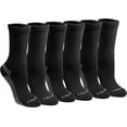 thumbnail image 1 of Dickies Women's Dri-Tech Moisture Control Crew Socks, Sizes 6-9,Black Solid, 1 of 1