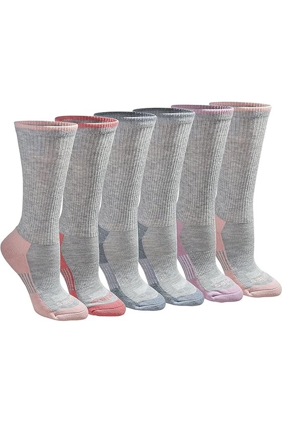 Women's Dri-Tech Moisture Control Crew Socks, Sizes 6-9, Pink
