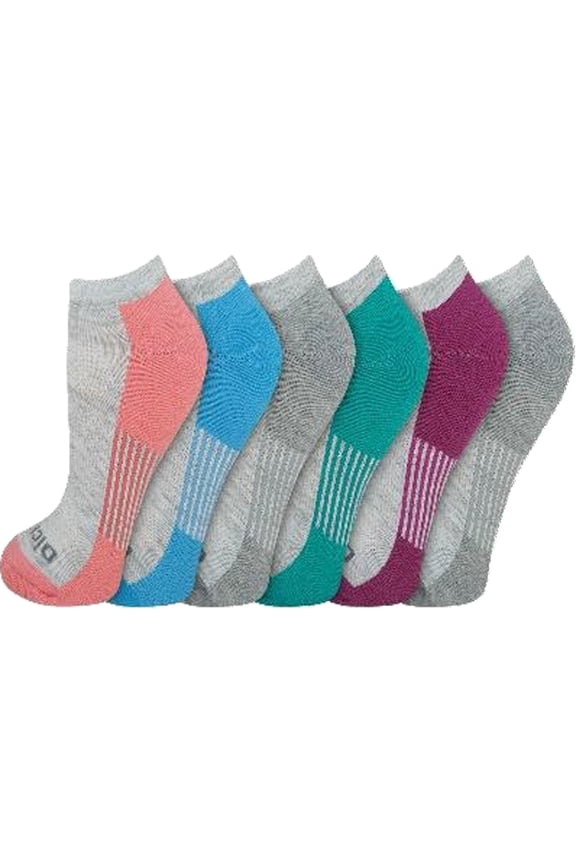 Women's Dri-Tech Moisture Control Free Run No Show Socks, Sizes 6-12, Grey Fashion Assort