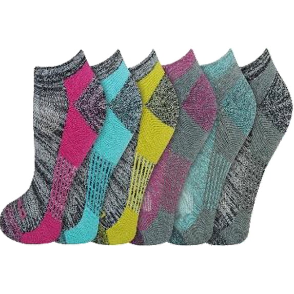Dickies Women's Dri-Tech Moisture Control Free Run No Show Socks, Sizes 6-12, New Charcoal Free Run Assort