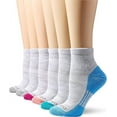 thumbnail image 1 of Dickies Women's Dri-Tech Moisture Control Free Run Quarter Socks, Sizes 6-12, Grey Fashion Assort, 1 of 1