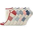 thumbnail image 1 of Dickies Women's Dri-Tech Ultra Light No Show Socks, Sizes 6-9, Oatmeal w Red, 1 of 1